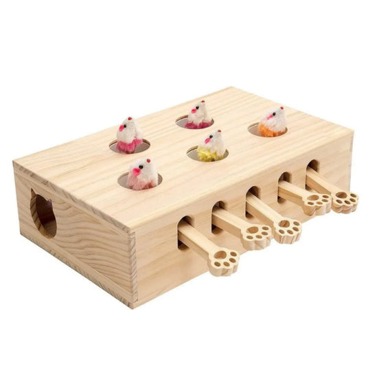 Jouet Interactif Chat - WoodMole™