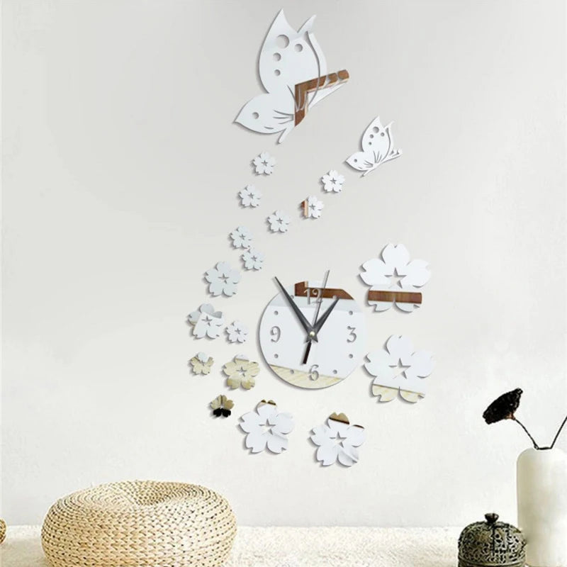 CrystalButterflyClocks™- Argent
