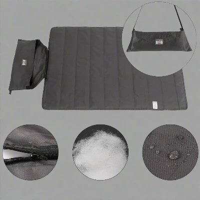 Tapis pour chien - PortableDogMat™ - Gris foncé