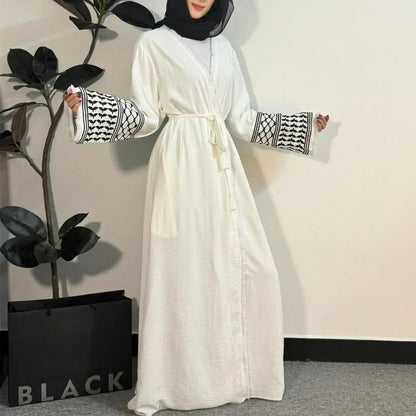 Abaya Femme - OpenFrontAbaya™ - Blanc