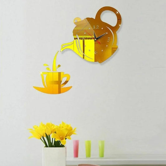 CupTeapotWallClock™- Doré
