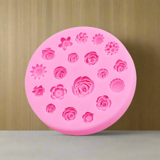 Moule pour Chocolat - FlowersSiliconeMold - Rond