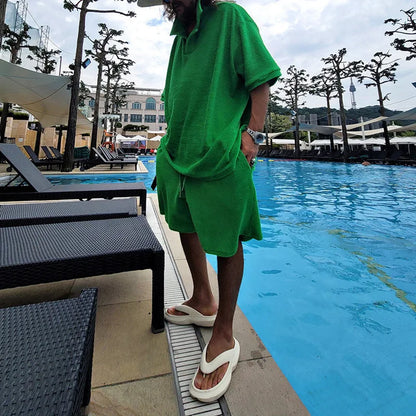 Ensemble Été Homme - CoolTowelSet™ - Vert