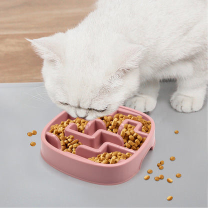 Gamelle Chat - PawSlowFeeder™ - Rose