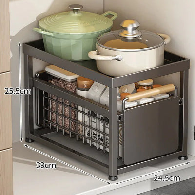 Organisateur Salle de Bain - MultifunctionStorageBasket™ - Noir