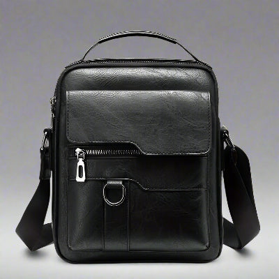 Sac à Dos en Cuir - BriefCaseBackpack™ - Noir