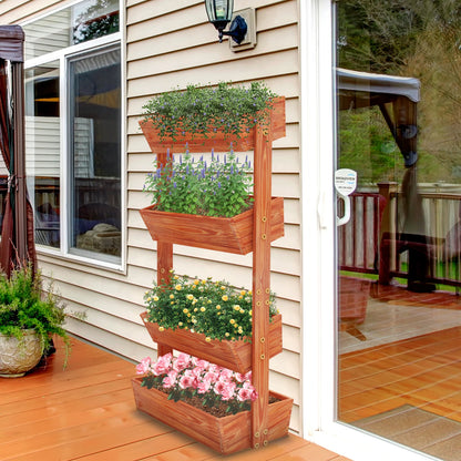 Jardinière surélevée - VerticalRaisedPlanter™ - Marron Rougeâtre