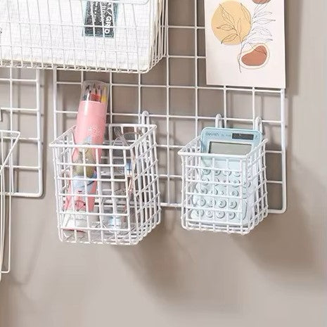 Rangement Mural - ClutterGrid™ - Panier Cubique Blanc