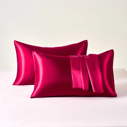 Taie d'Oreiller en Satin - SatinDreamPillow™ - Rouge