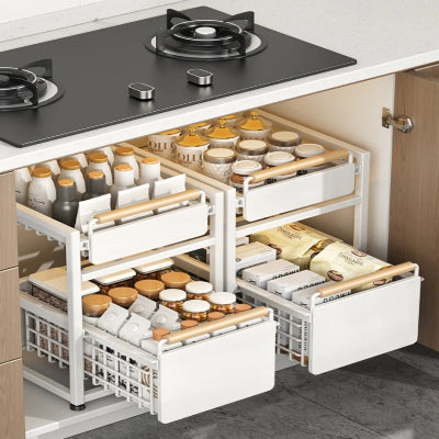 Organisateur Salle de Bain - MultifunctionStorageBasket™ - Blanc