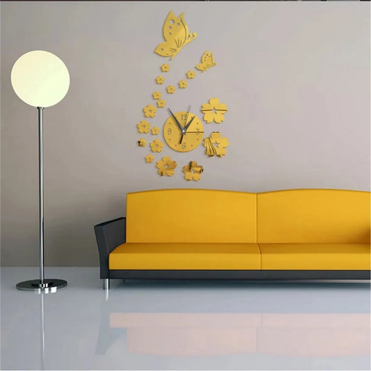 CrystalButterflyClocks™- Doré