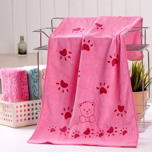 Serviette Microfibre - PetTowel™ - Ourson Rose