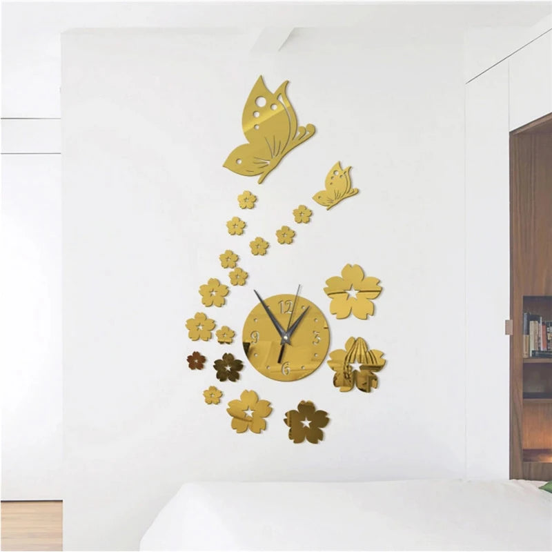CrystalButterflyClocks™- Doré