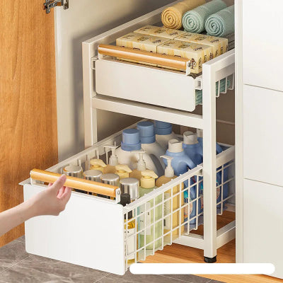 Organisateur Salle de Bain - MultifunctionStorageBasket™ - Blanc