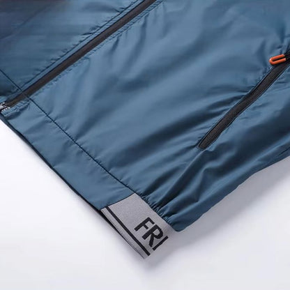 Coupe Vent Velo - WindbreakerCyclingJacket™ - Bleu Capuchon