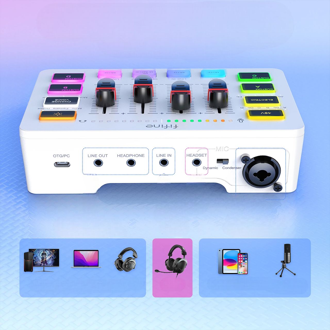 Carte Son - SoundMixerForStreaming™ - Blanc