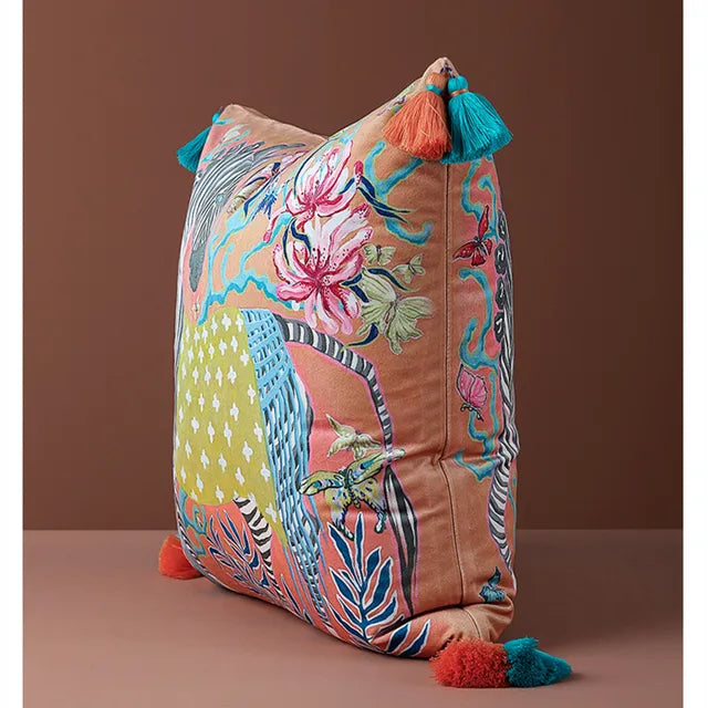 Housse de Coussin - SoftOrient™ - Zèbre Orange