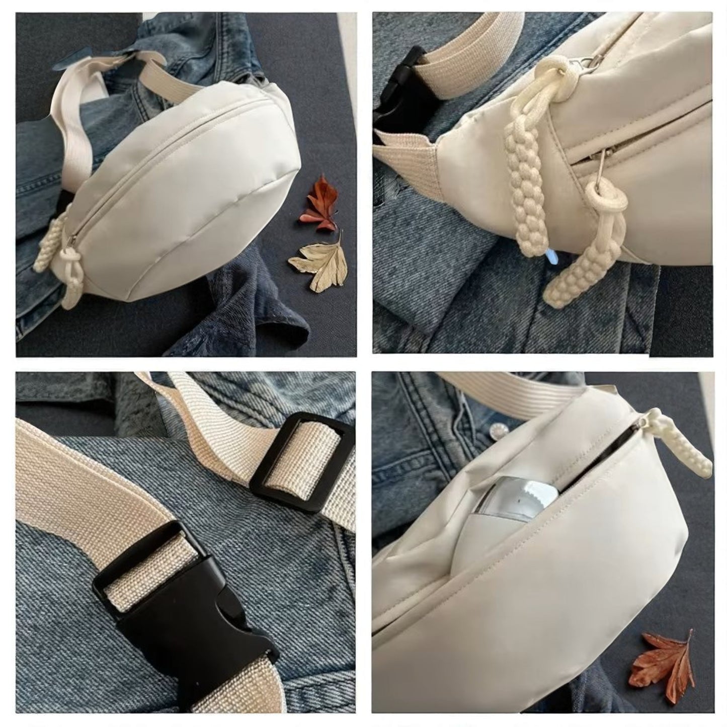 Sac Banane - UrbanCrossBodyBag™ - Blanc
