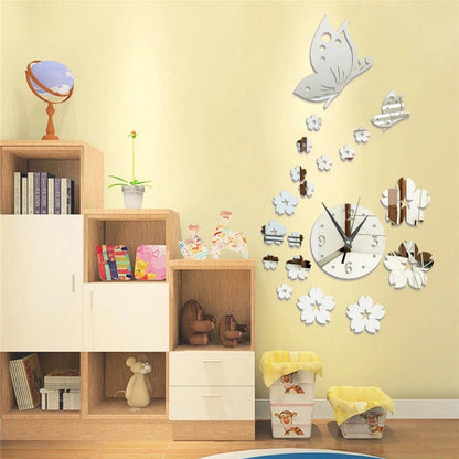 CrystalButterflyClocks™- Argent