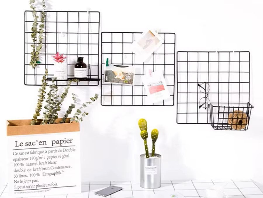 Rangement Mural - ClutterGrid™ - Grille Noire
