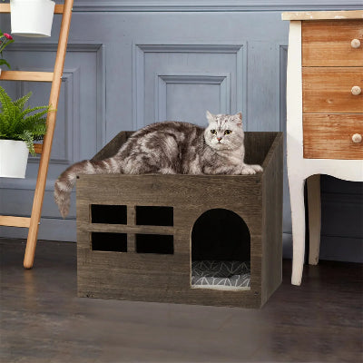 Niche pour Chat - Feline Hideaway™ - Marron