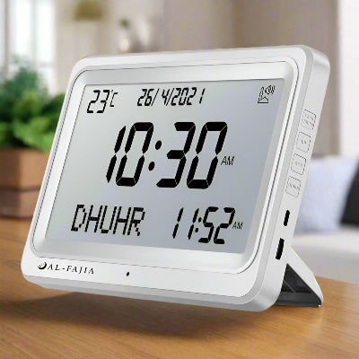 Horloge Adhan - AzanClock™ - Blanc Ecran Blanc