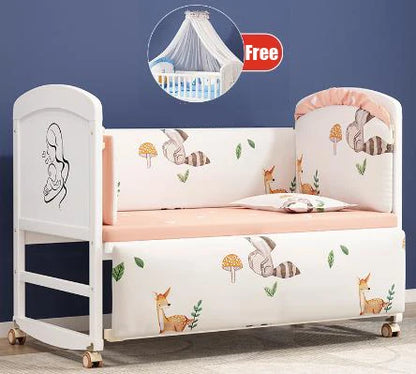 LIT POUR BEBE - WhiteWoodBabyCrib™