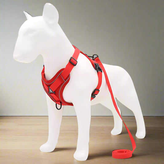Harnais Petit Chien - DogHarnessVest™ - Rouge