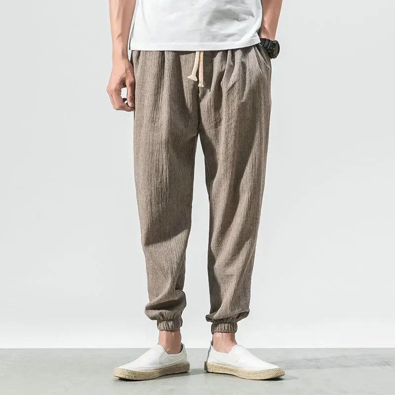 Pantalon en Lin Homme - ModestFlow™ - Gris