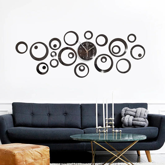 Horloge Murale Design - MirrorTime™ - Noir