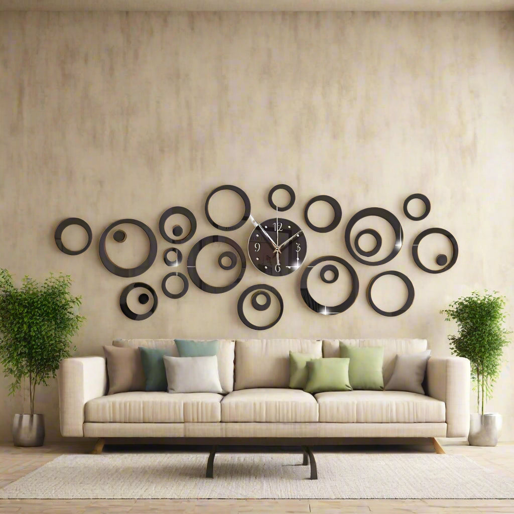 Horloge Murale Design - MirrorTime™ - Noir