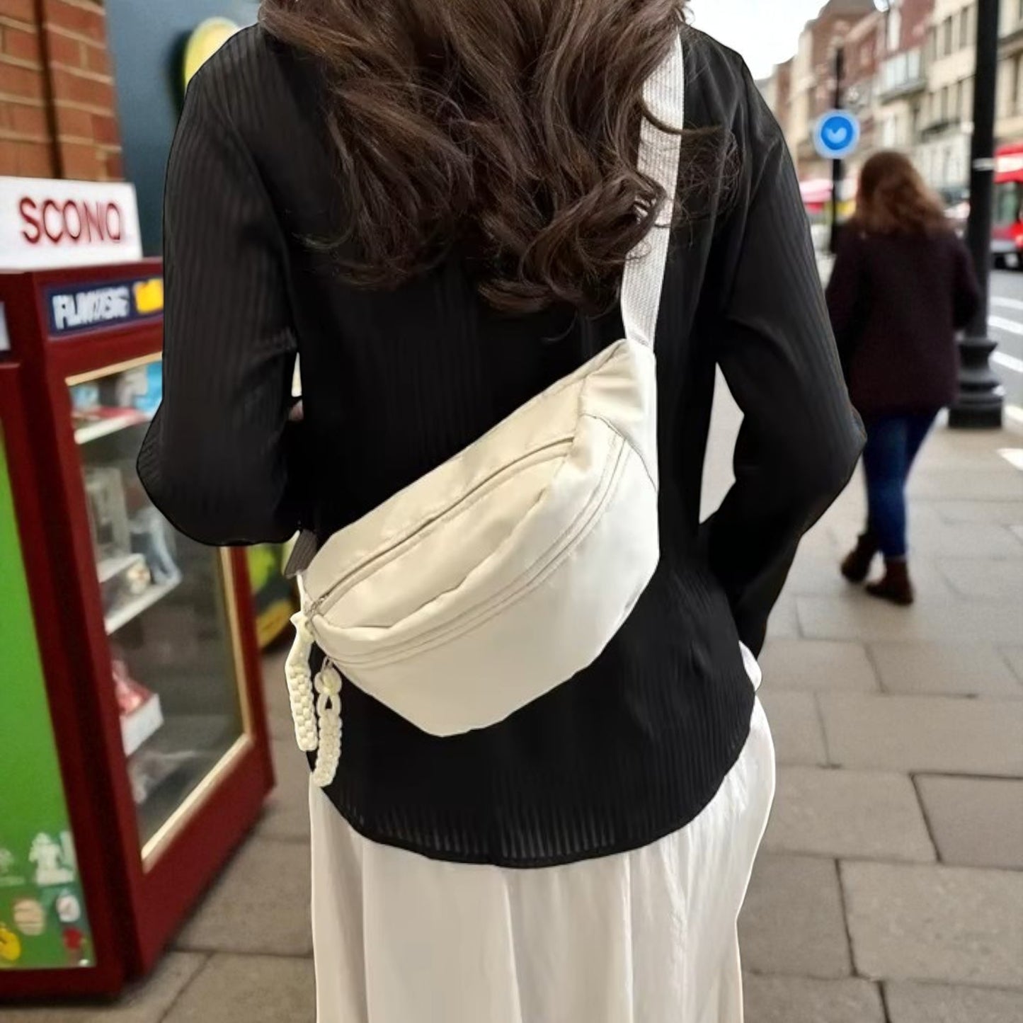 Sac Banane - UrbanCrossBodyBag™ - Blanc