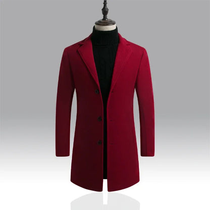 Manteau Long Homme - NewLongCottonCoat™ - Rouge