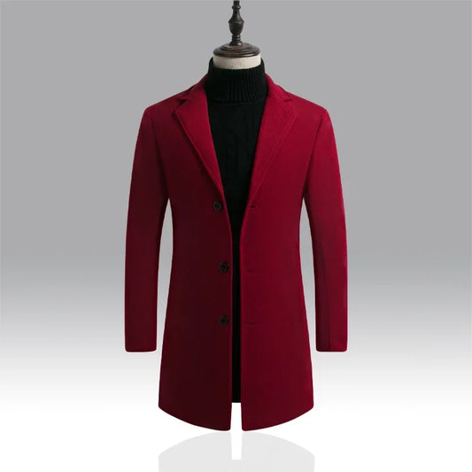Manteau Long Homme - NewLongCottonCoat™ - Rouge