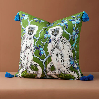 Housse de Coussin - SoftOrient™ - Singe Vert