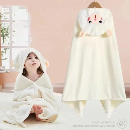 Serviette de bain bébé - Children'sBathTowel™ - Blanc