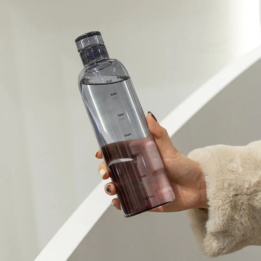 Gourde de sport - HikingWaterBottle™ - Noir Transparent