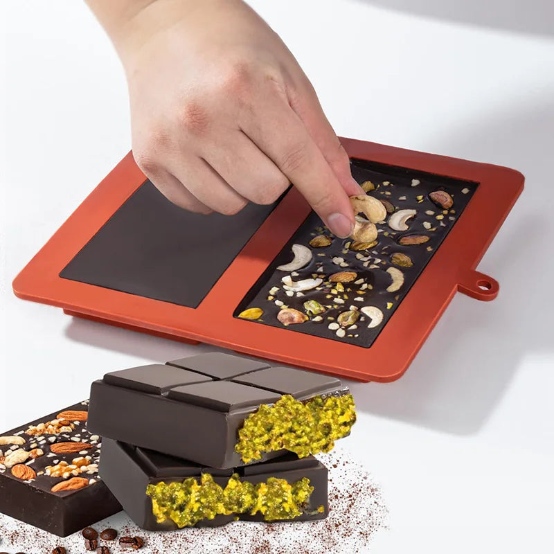 Moule Pour Tablette Chocolat - SiliconeChocolateBarMold™ - Rouge