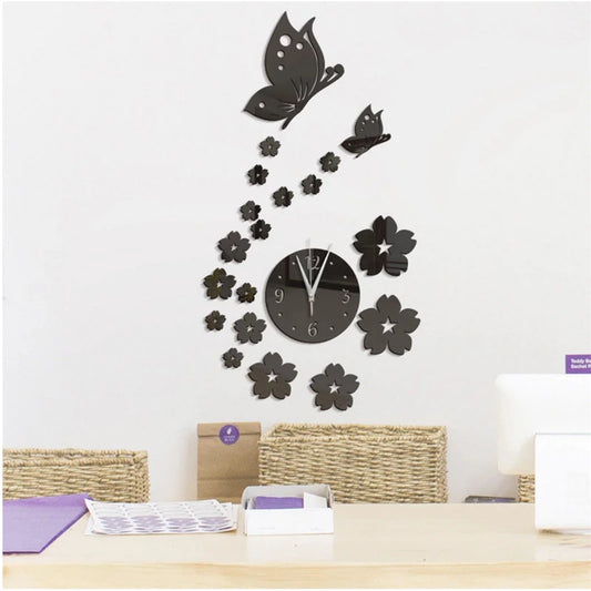 CrystalButterflyClocks™- Noir