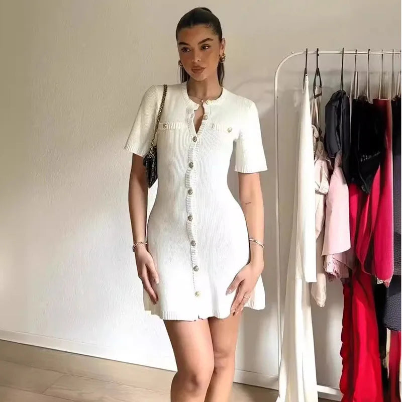 Robe Courte Femme - KnitÉlégance™