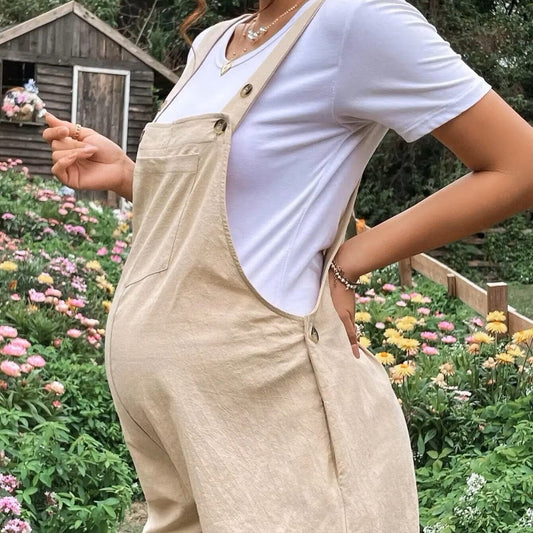 Salopette de Grossesse - MaternityJumpsuit™ - Beige