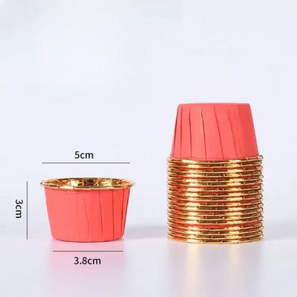 Caissette pour Muffins - CupcakeWrappers™ - Rouge Dorée