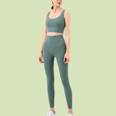 Combinaison Sport Femme - WomenFitnessSet™ - Vert Sauge