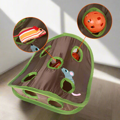 Jouet Interactif Chat - FelineFunTent™ - Marron