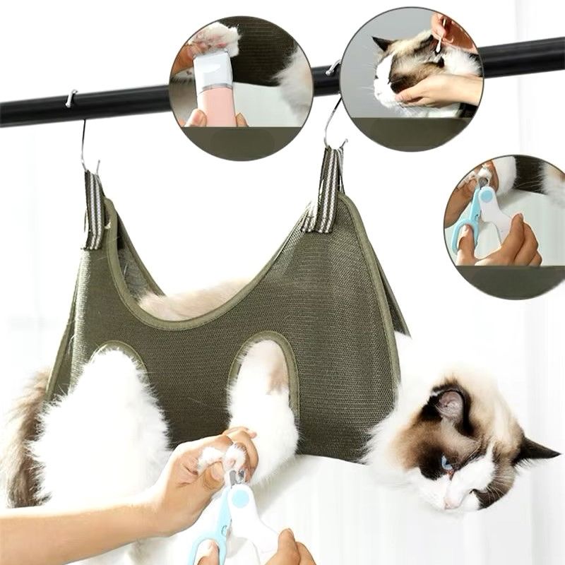 Toilettage Chat - GroomHamac™ - Vert