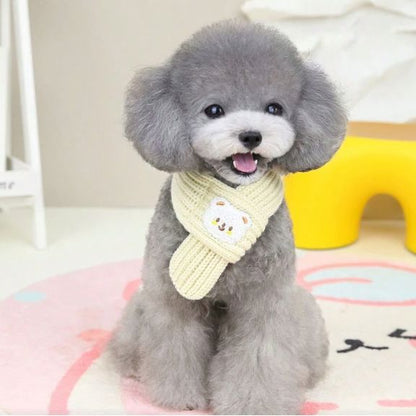 Écharpe chien - DogKnittedScarf™ - Beige
