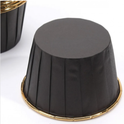 Caissette pour Muffins - CupcakeWrappers™ - Noir Dorée