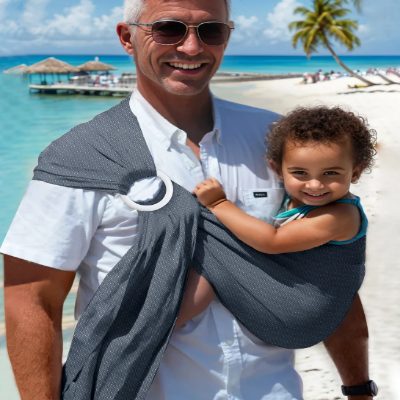 Porte Bébé - BabyRingCarrier™ - Bleu Foncé