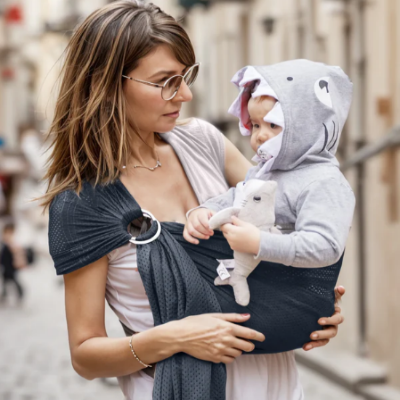 Porte Bébé - BabyRingCarrier™ - Bleu Foncé