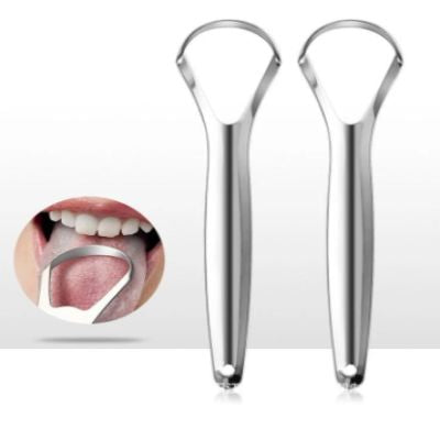 Gratte langue - TongueScraperCleaner™ - Argenté